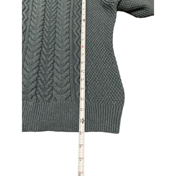 "346" BROOKS BROTHER KNIT CROCHET BLUE SWEATER WOMAN'S LARGE | E2 - Picture 5 of 6